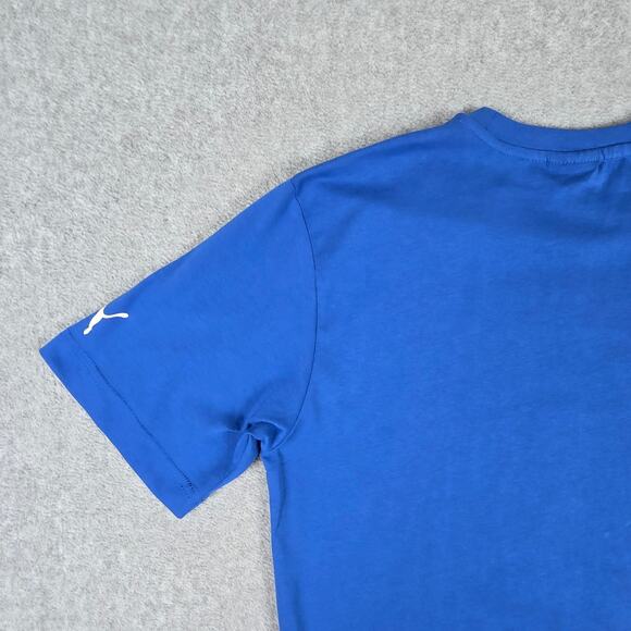 Puma FIGC Italia Badge T Shirt Mens Size Medium Blue Short Sleeve - Picture 10 of 16